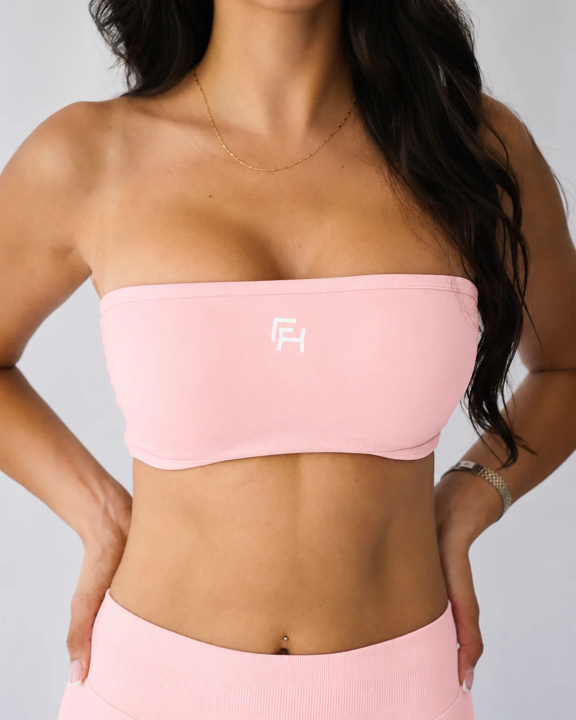 Ascend Bandeau Sports Bra - Blush - Image 2