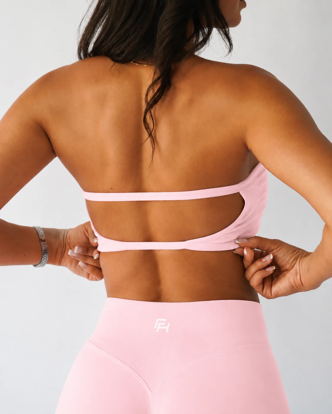 Ascend Bandeau Sports Bra - Blush - Image 3