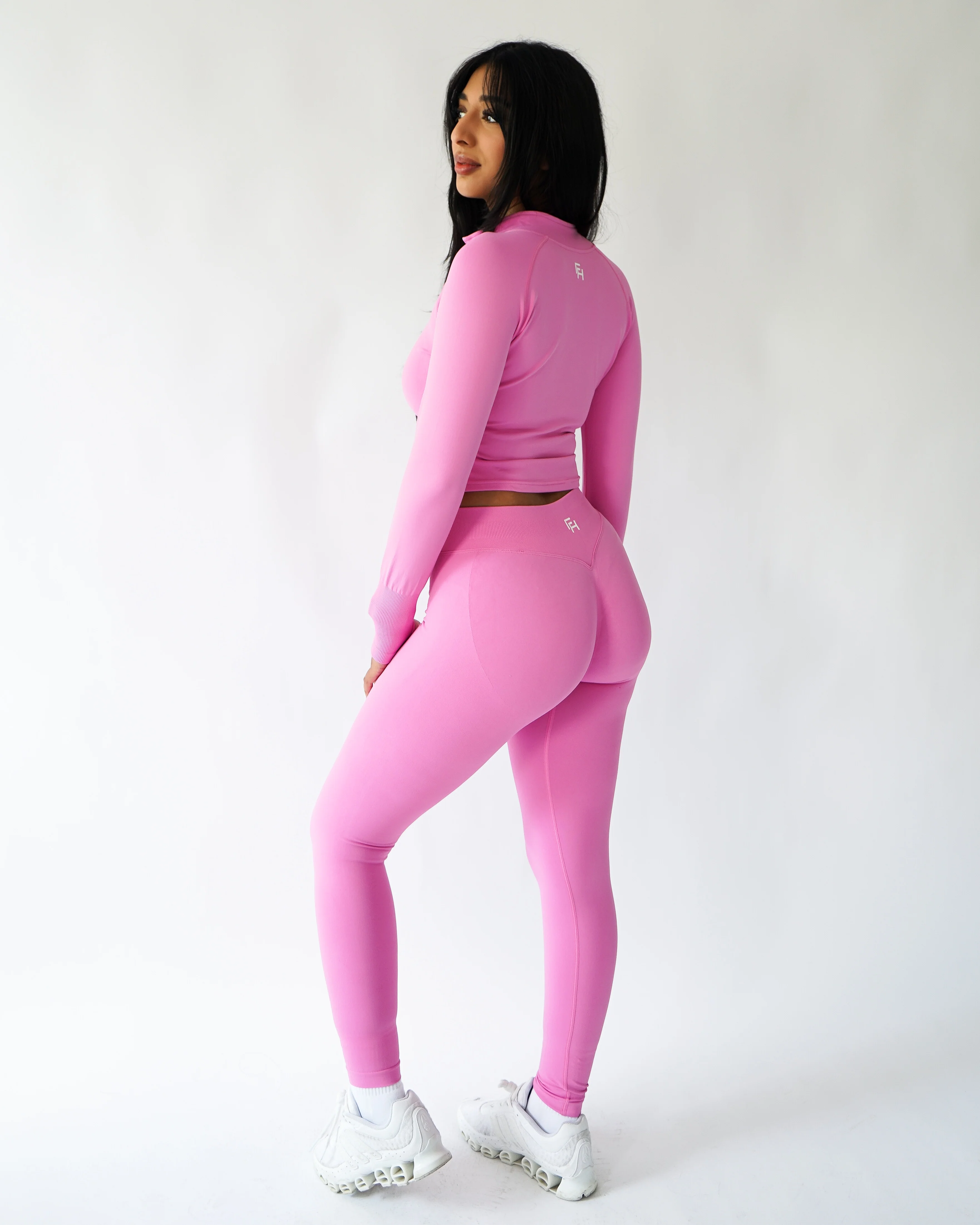 Ascend Cropped Quarter Zip - Rose - Image 6