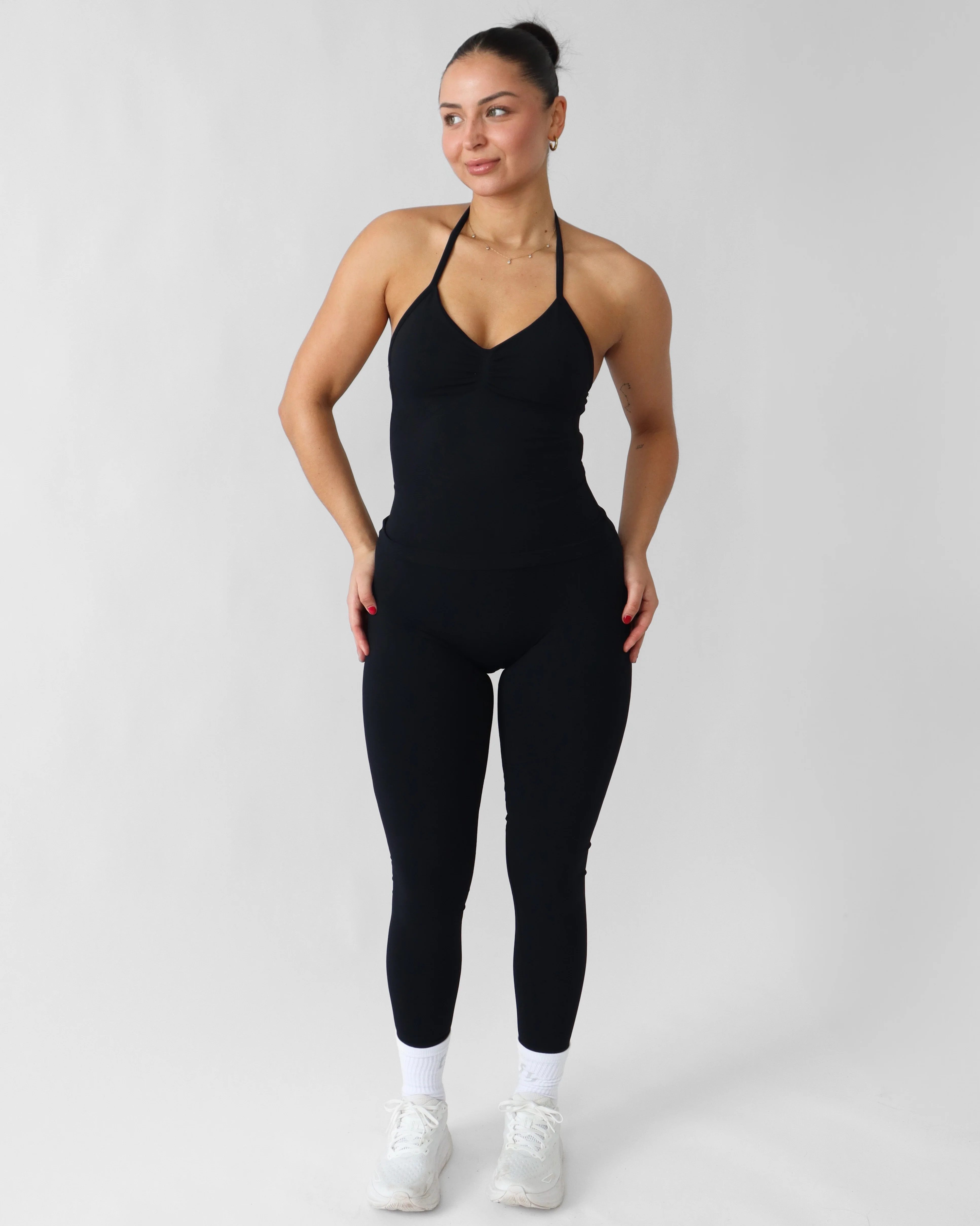 Ascend Halter Tank Top - Black - Image 3