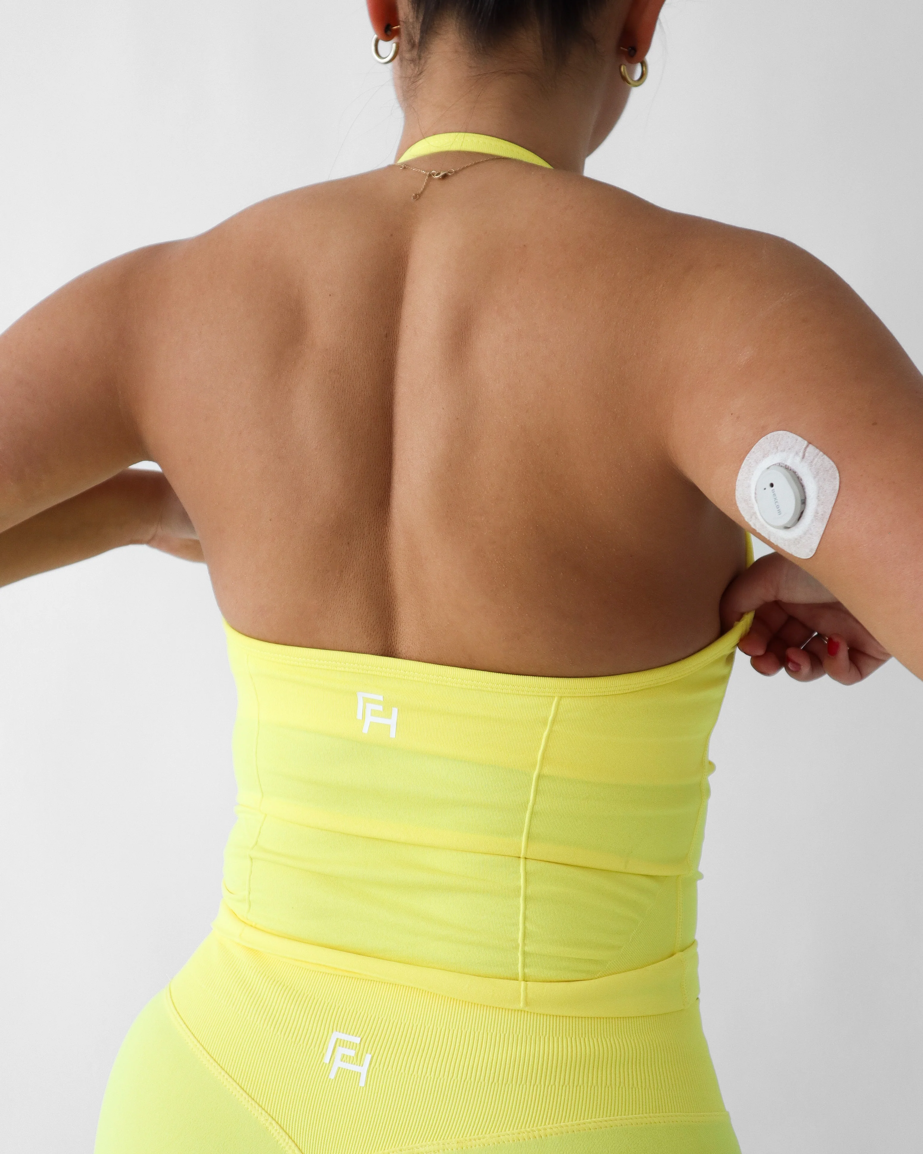 Ascend Halter Tank Top - Lemon - Image 3