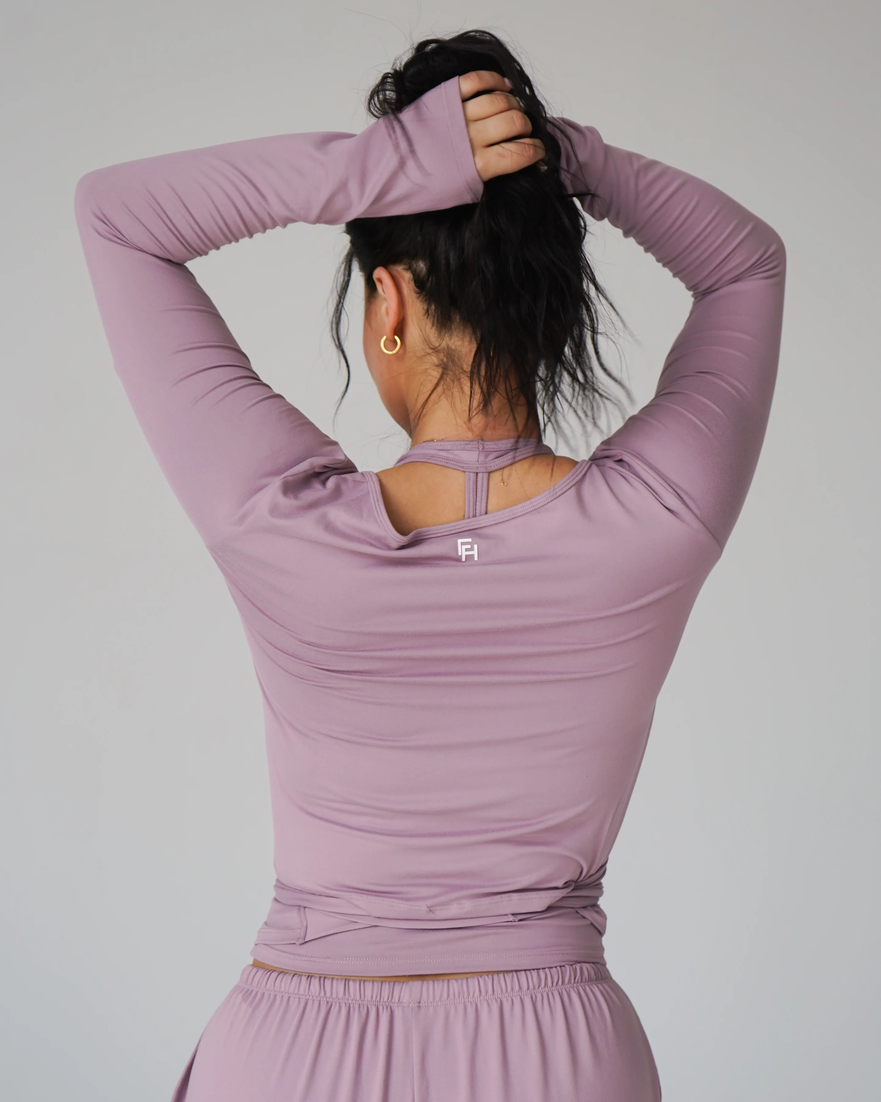 Cloud Ballet Wrap Top - Mauve - Image 4