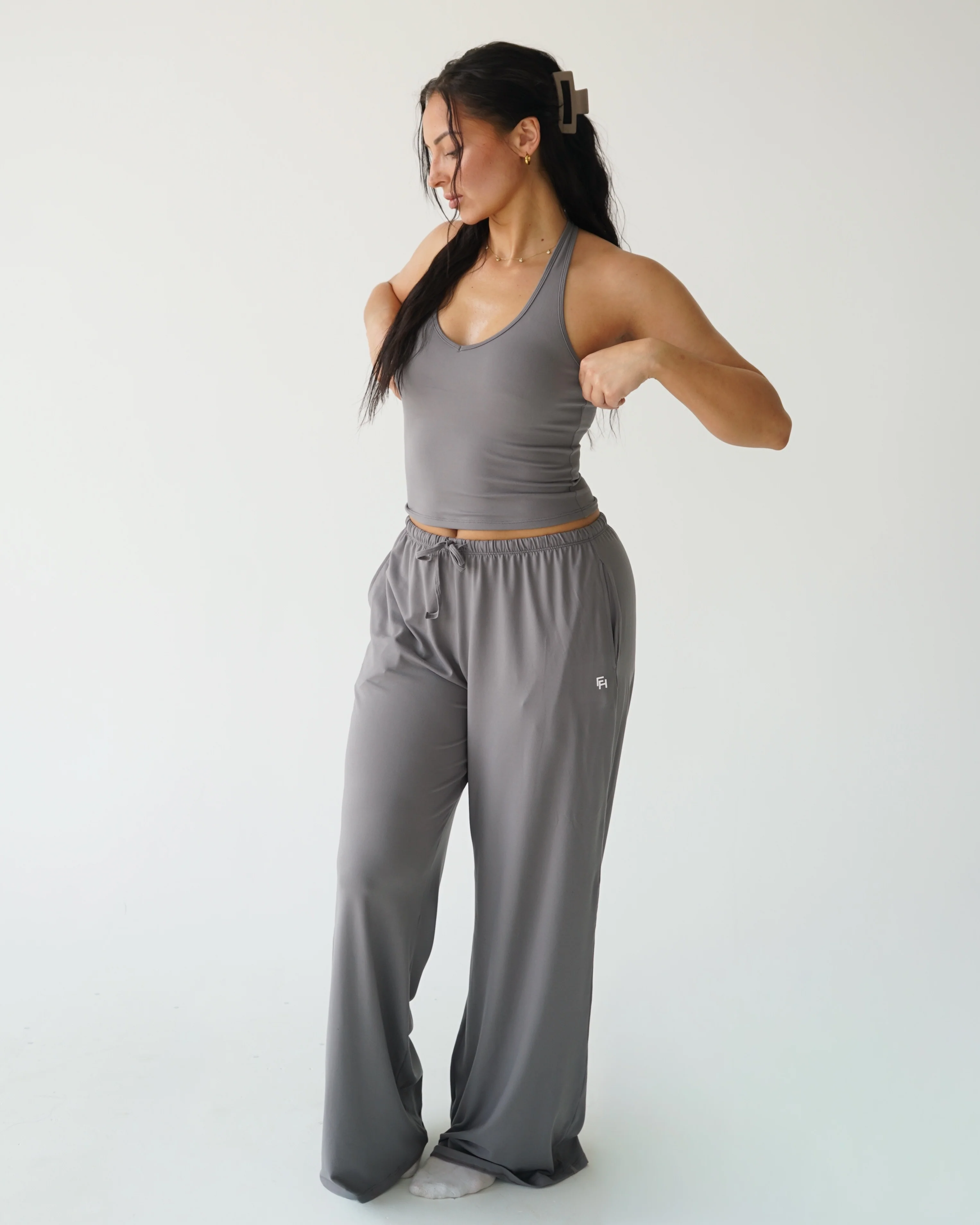 Cloud Strappy Racerback Tank - Dove - Image 3