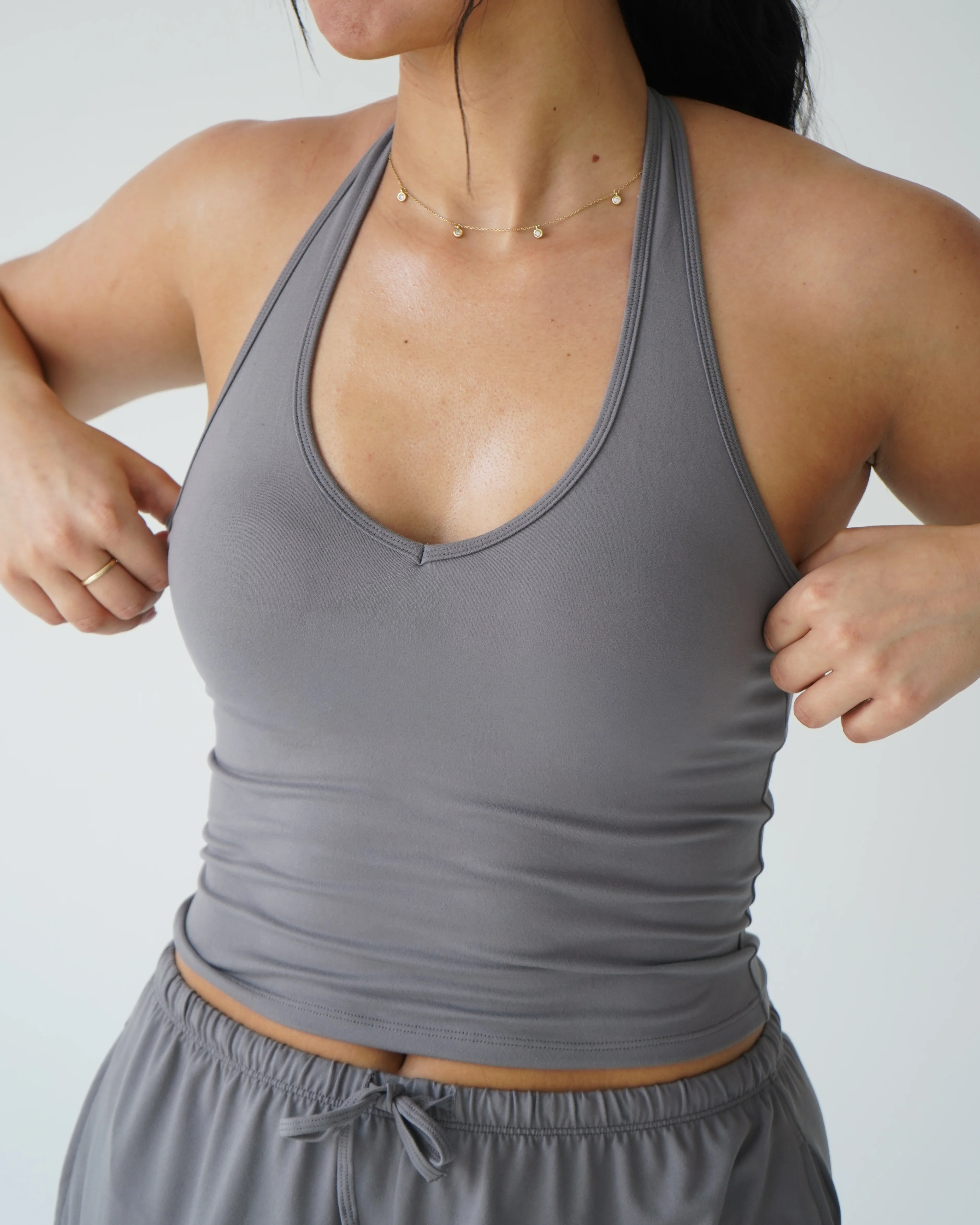 Cloud Strappy Racerback Tank - Dove - Image 4