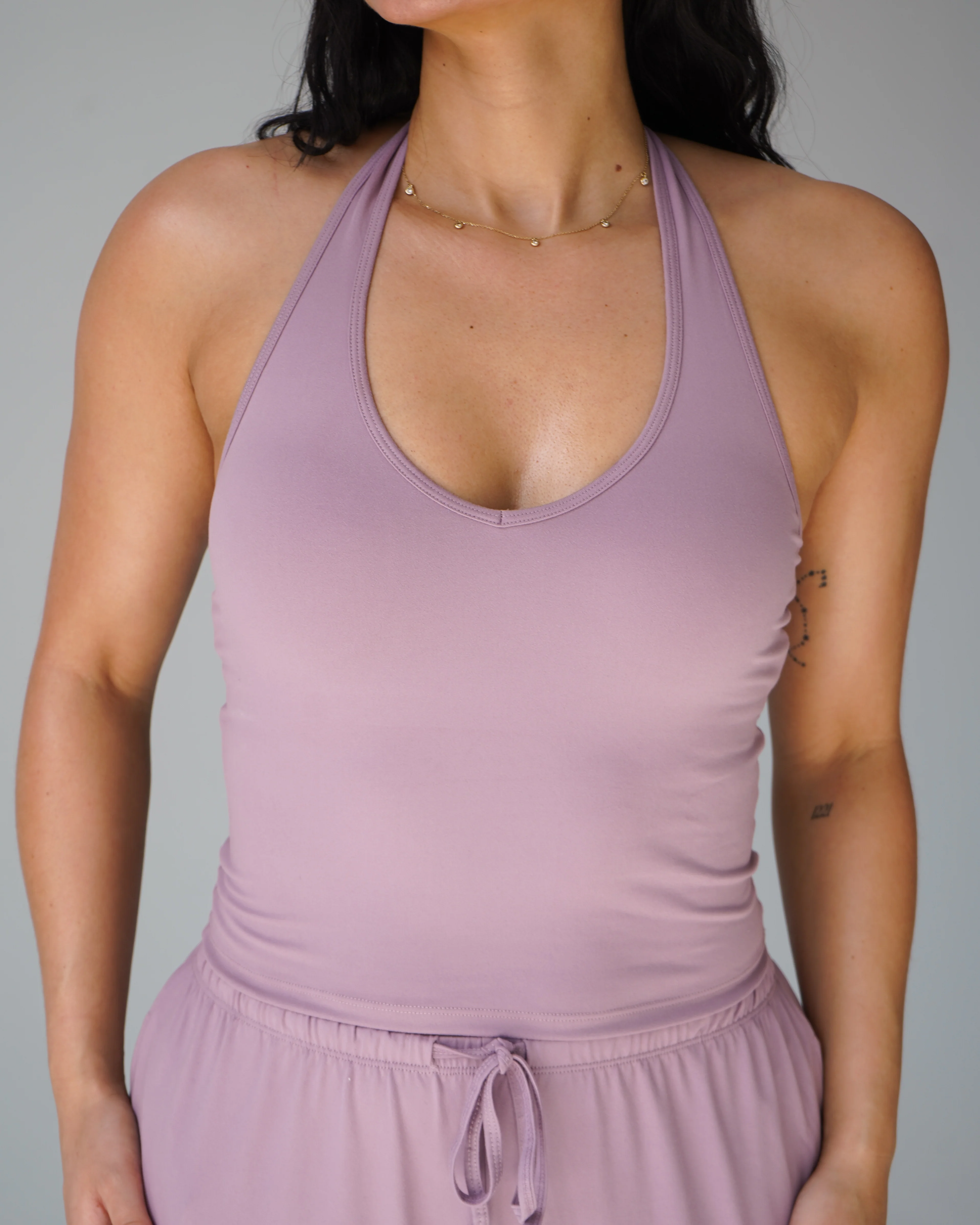 Cloud Strappy Racerback Tank - Mauve - Image 3