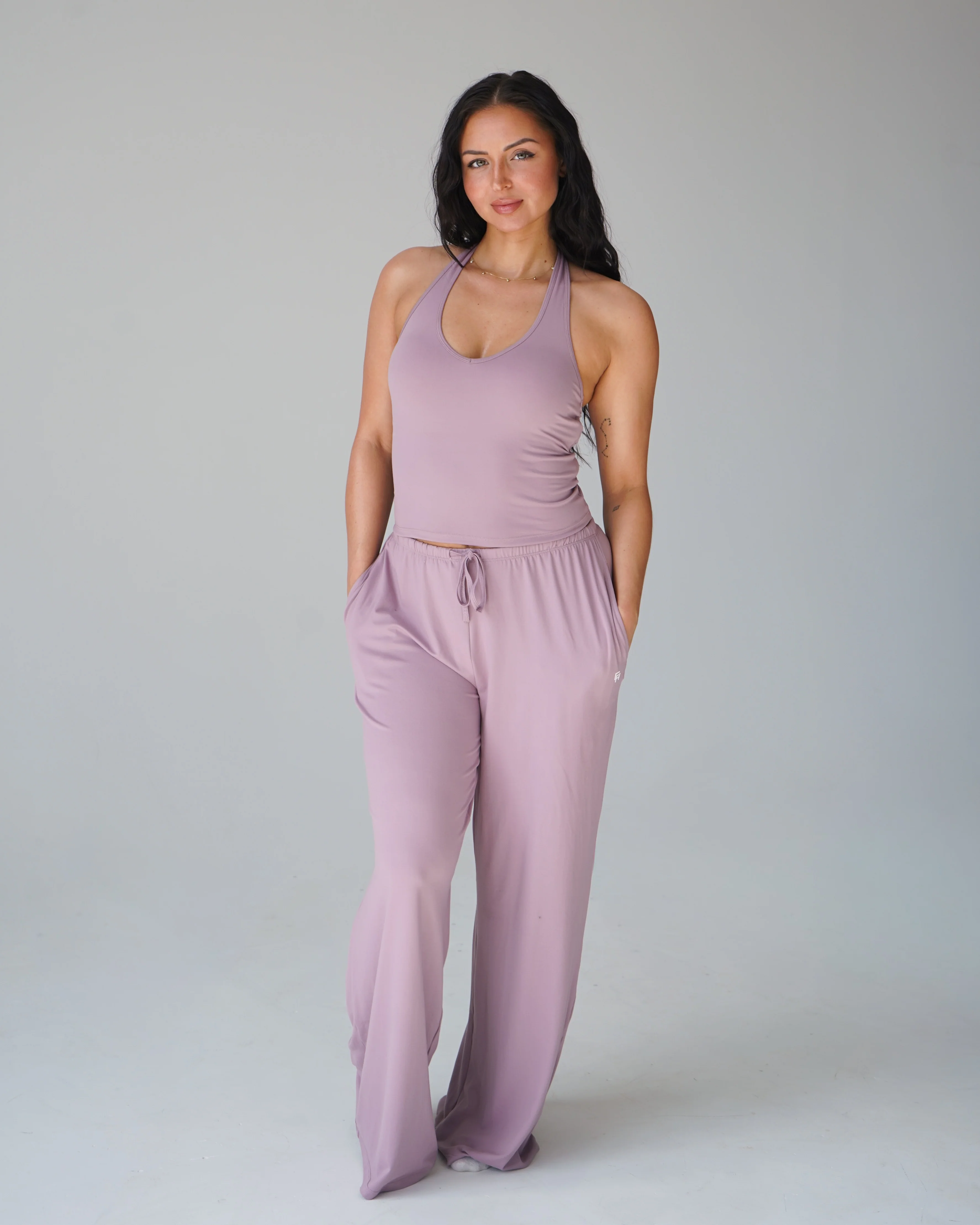 Cloud Strappy Racerback Tank - Mauve - Image 4
