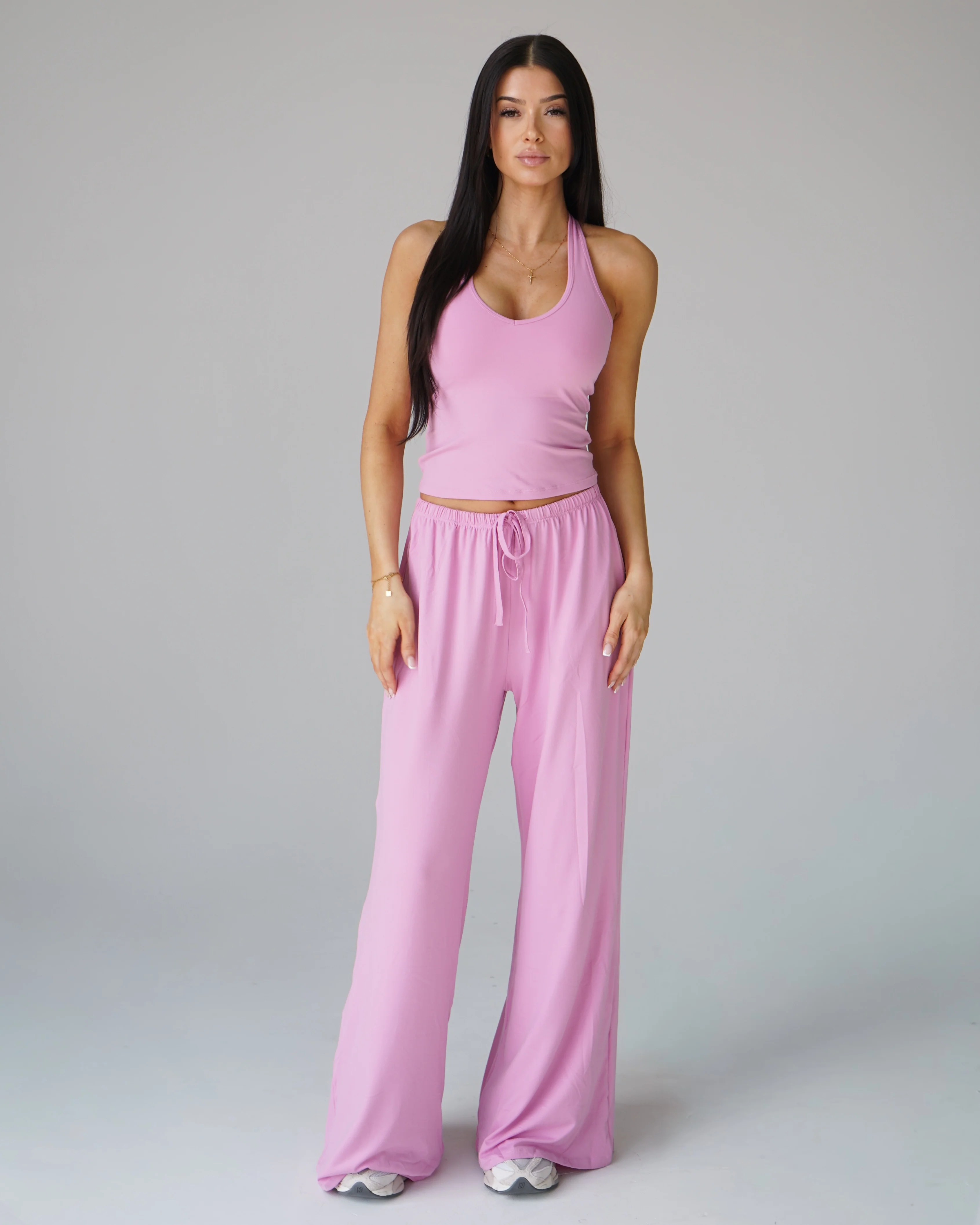 Cloud Strappy Racerback Tank - Peony - Image 4