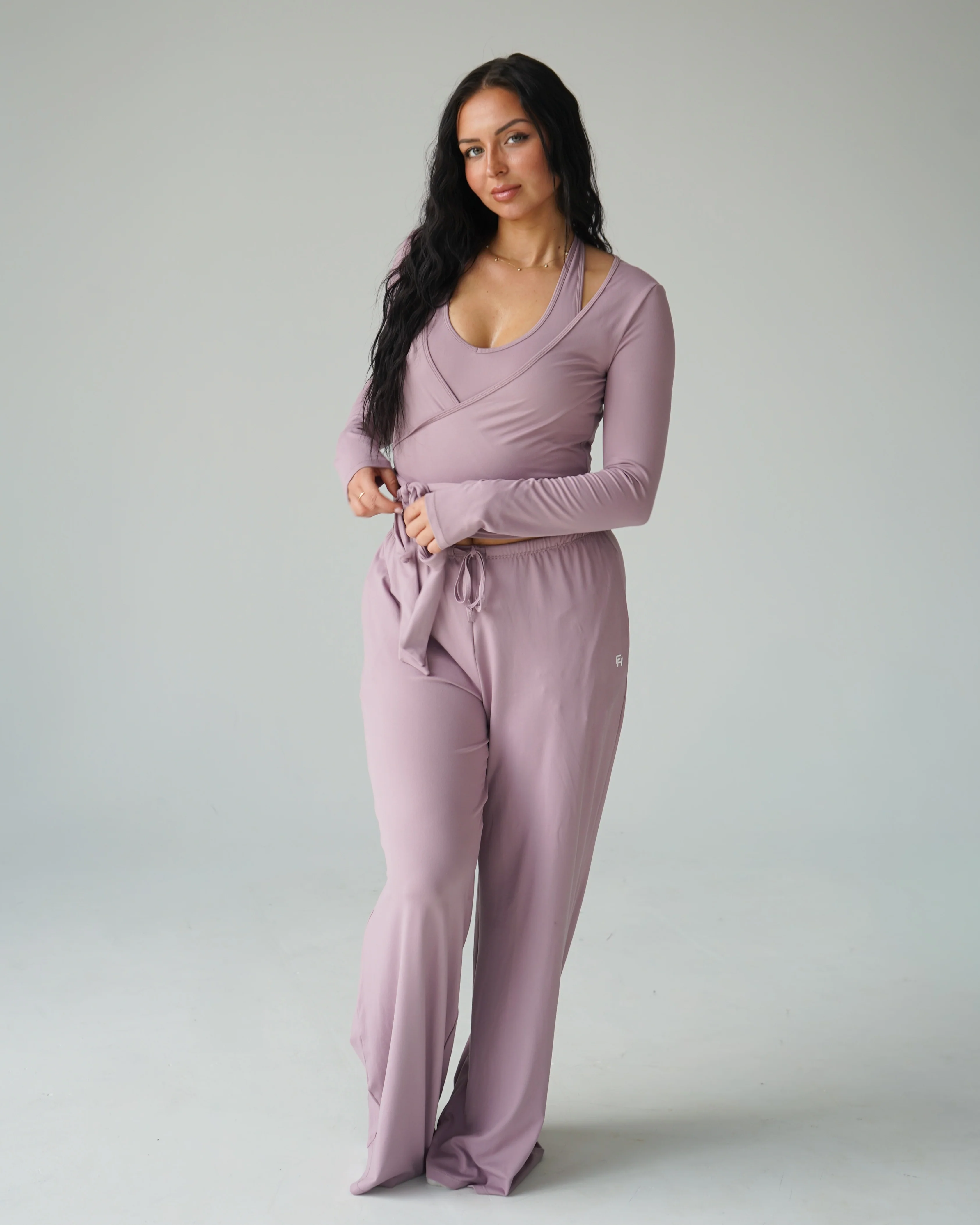Cloud Wide Leg Pants - Mauve - Image 4