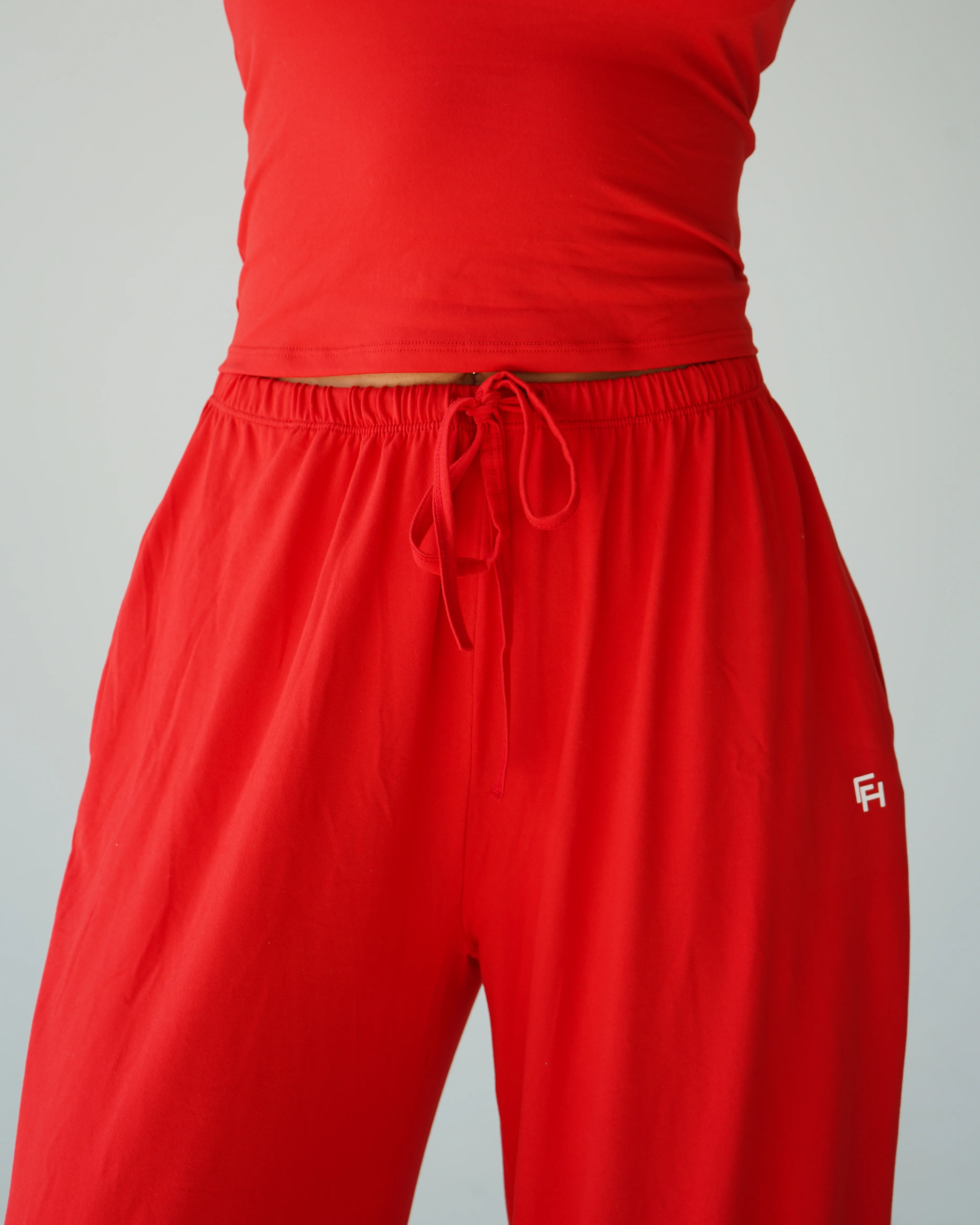 Cloud Wide Leg Pants - Scarlet - Image 3
