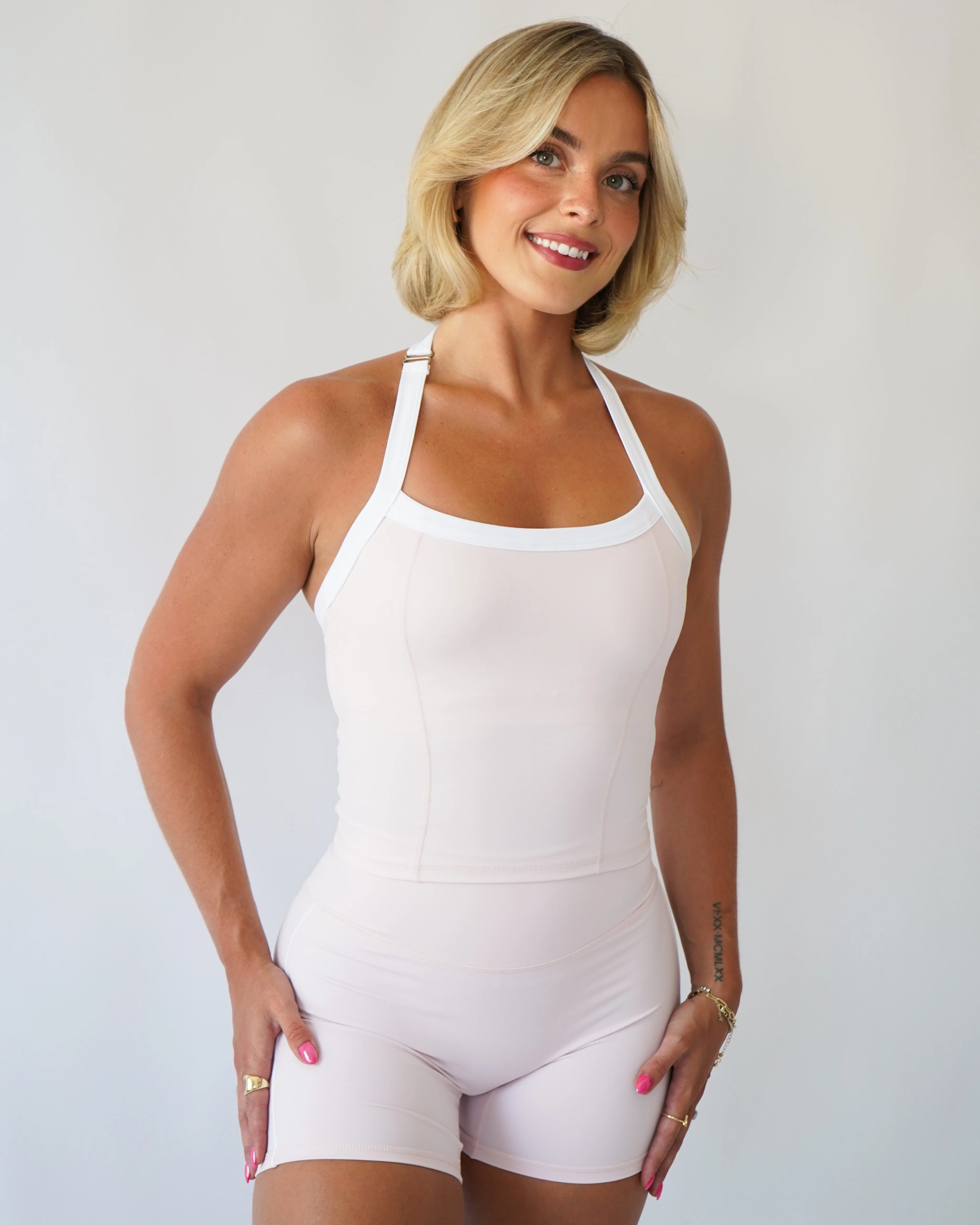 Contrast Halter Top - Blush - Image 5