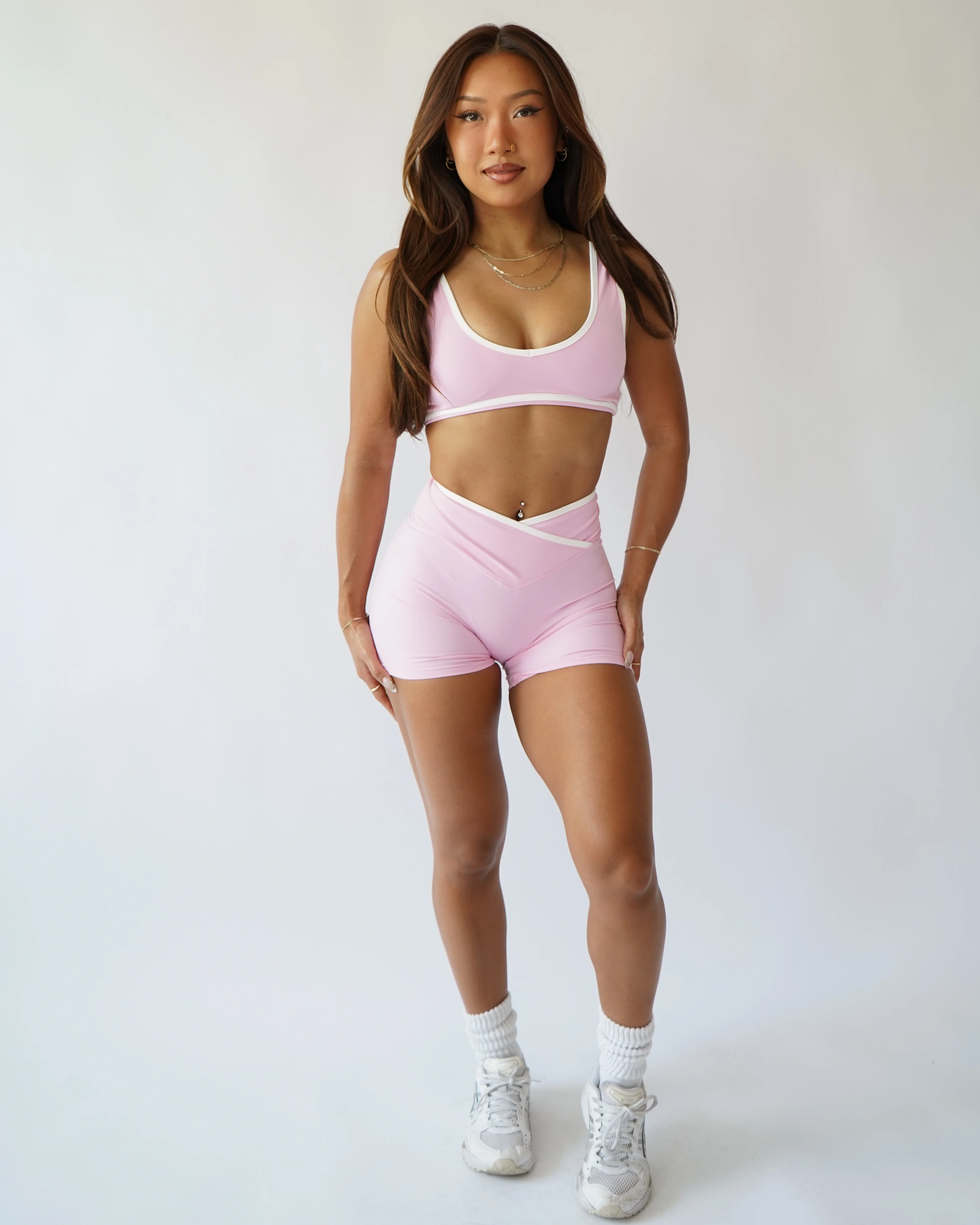 Contrast Sports Bra - Sugar - Image 5