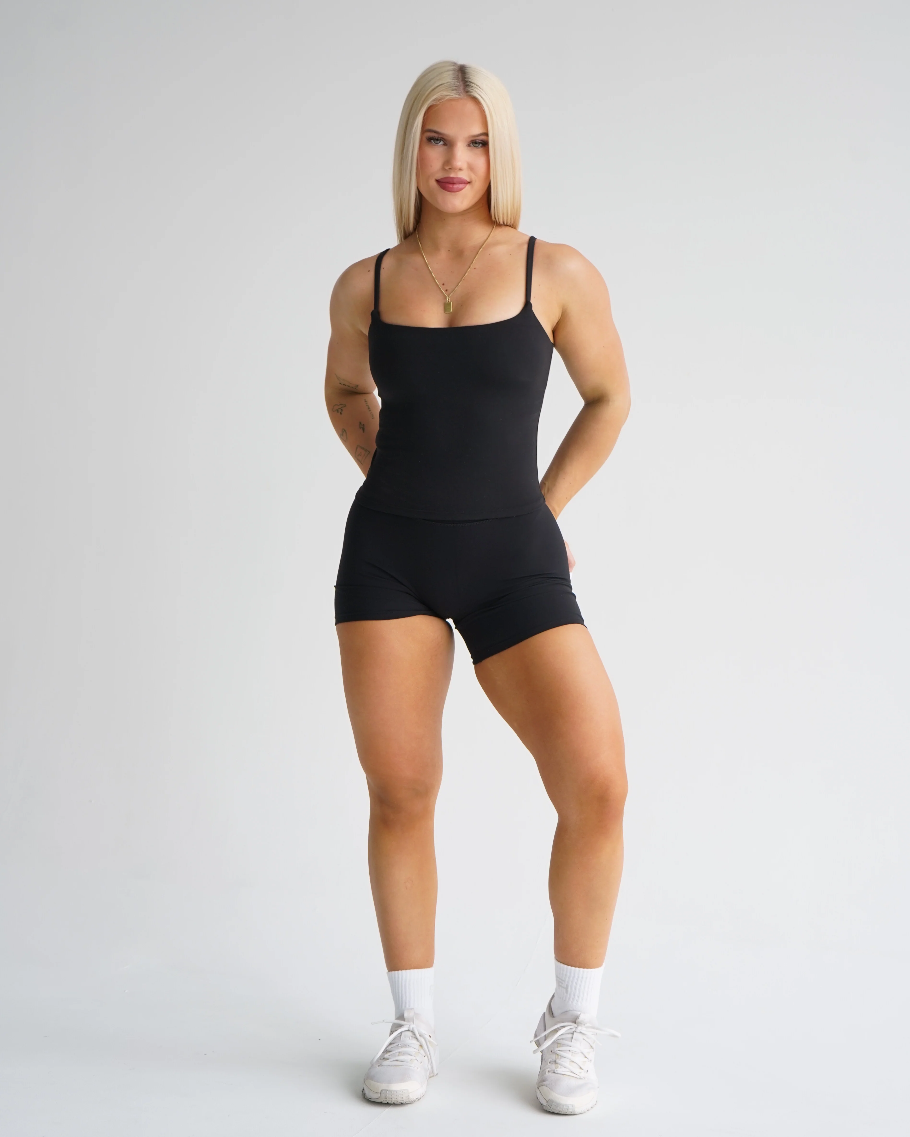 Hatha Cami Tank - Black - Image 2