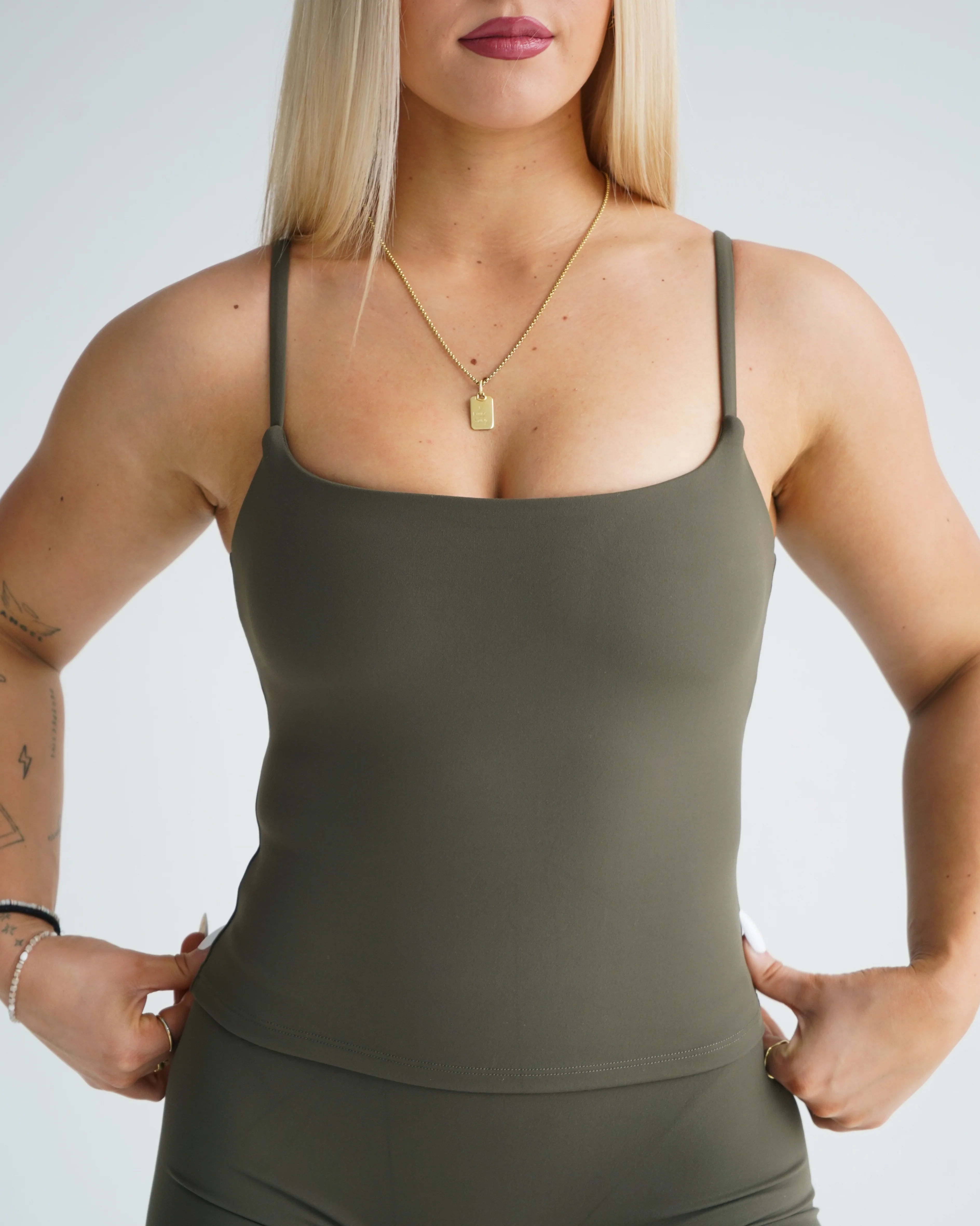 Hatha Cami Tank - Pine - Image 2