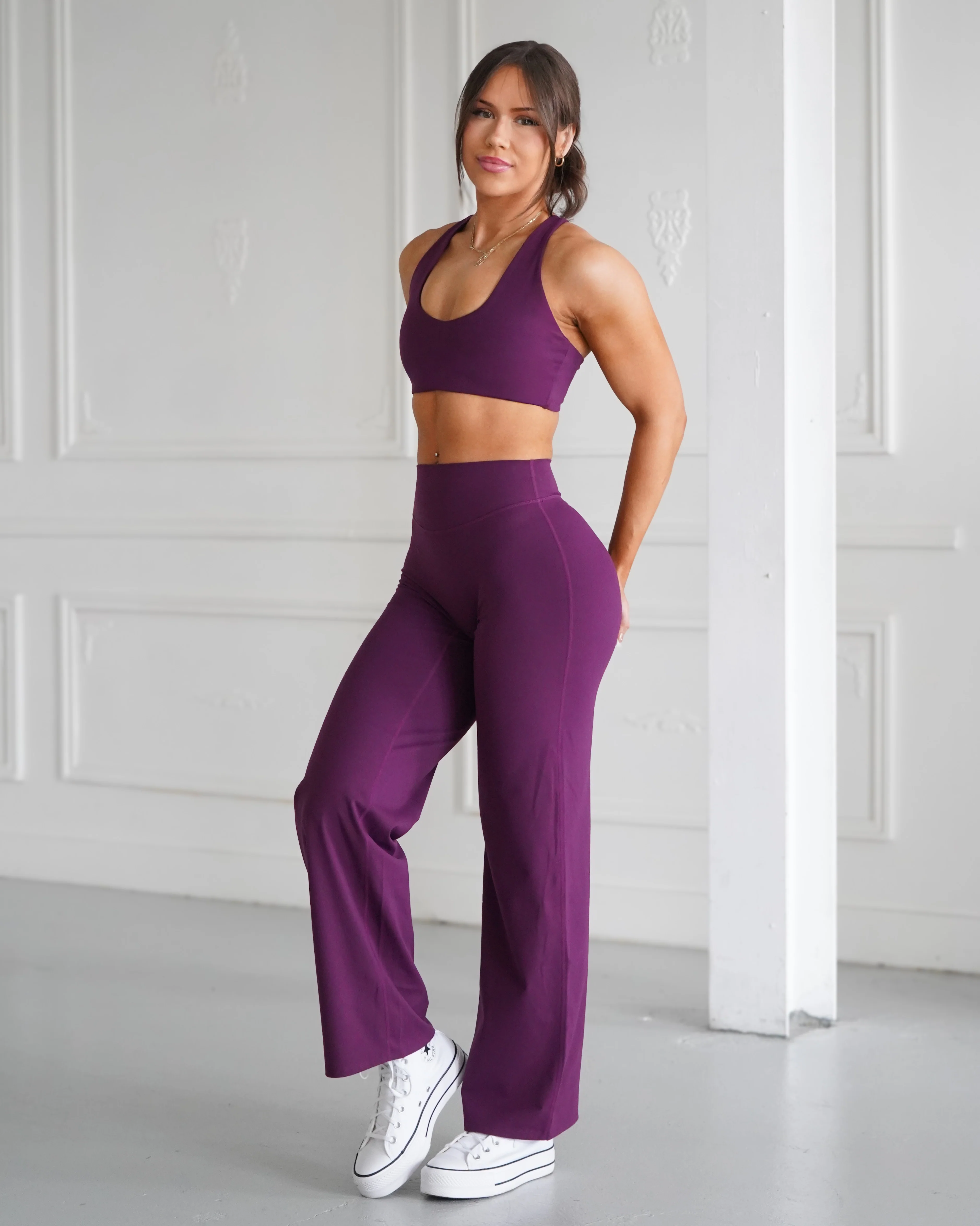 Hatha Straight Leg Pants - Berry - Image 2