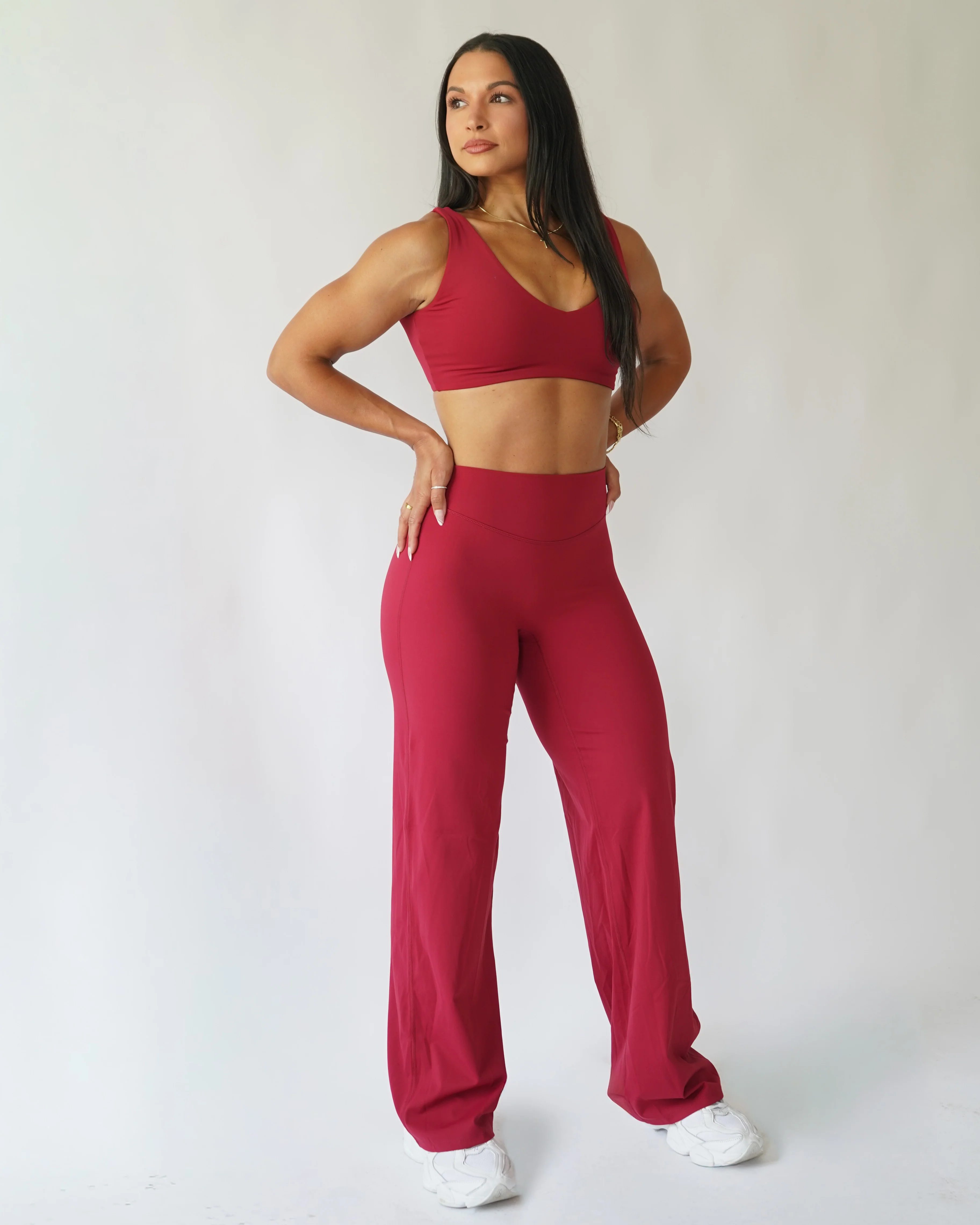 Hatha Sports Bra - Merlot - Image 6