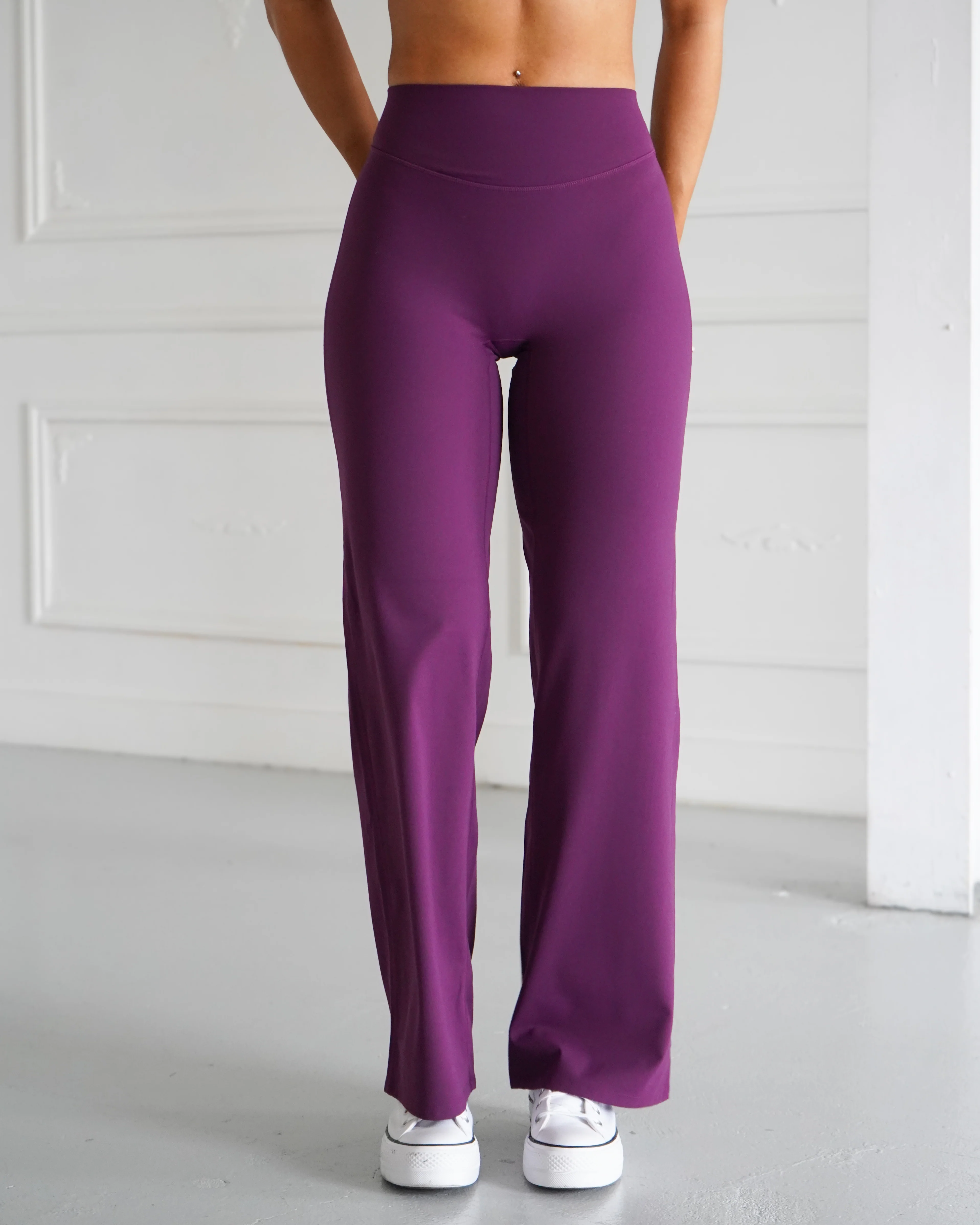 Hatha Straight Leg Pants - Berry