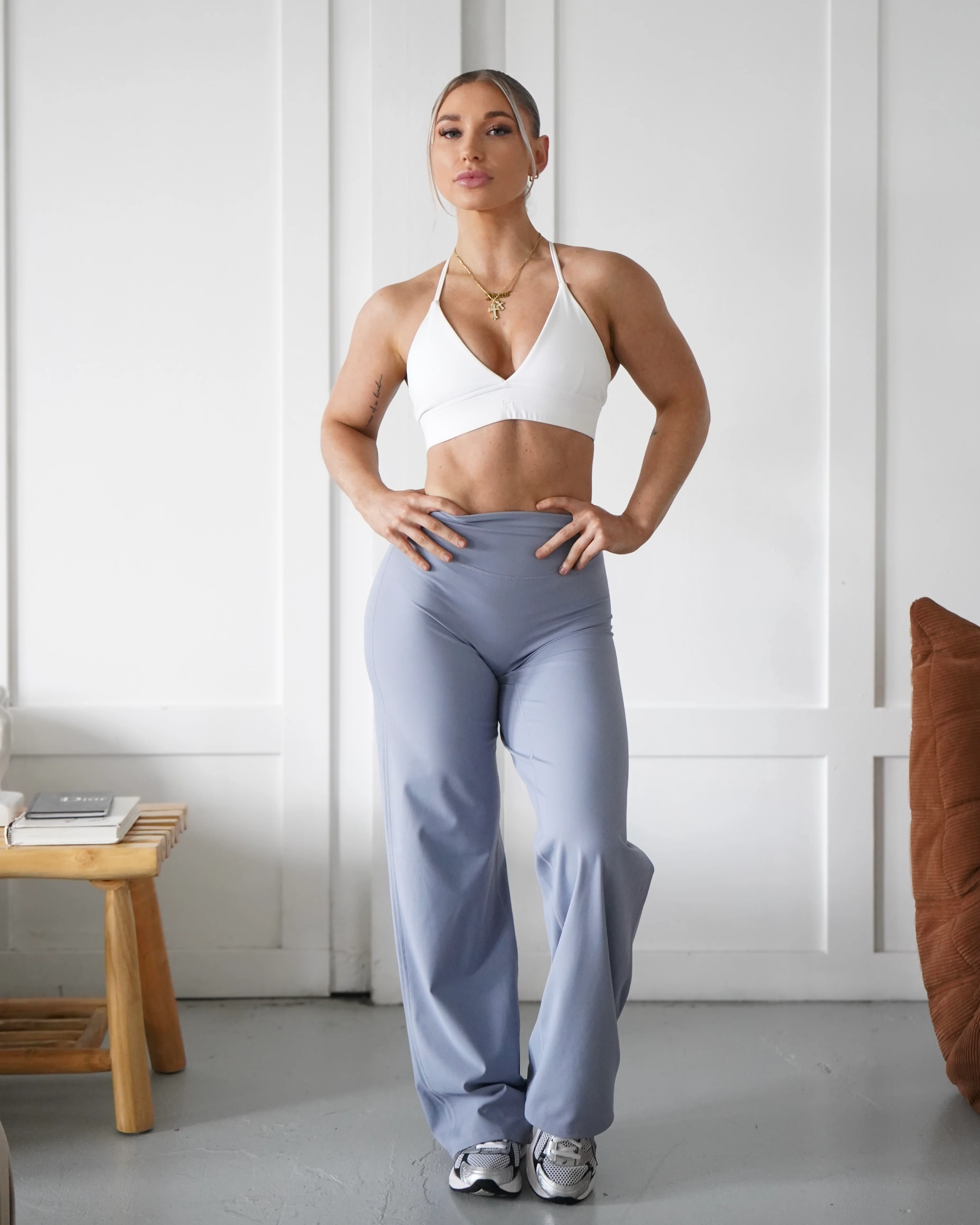 Hatha Straight Leg Pants - Dusty Blue - Image 2