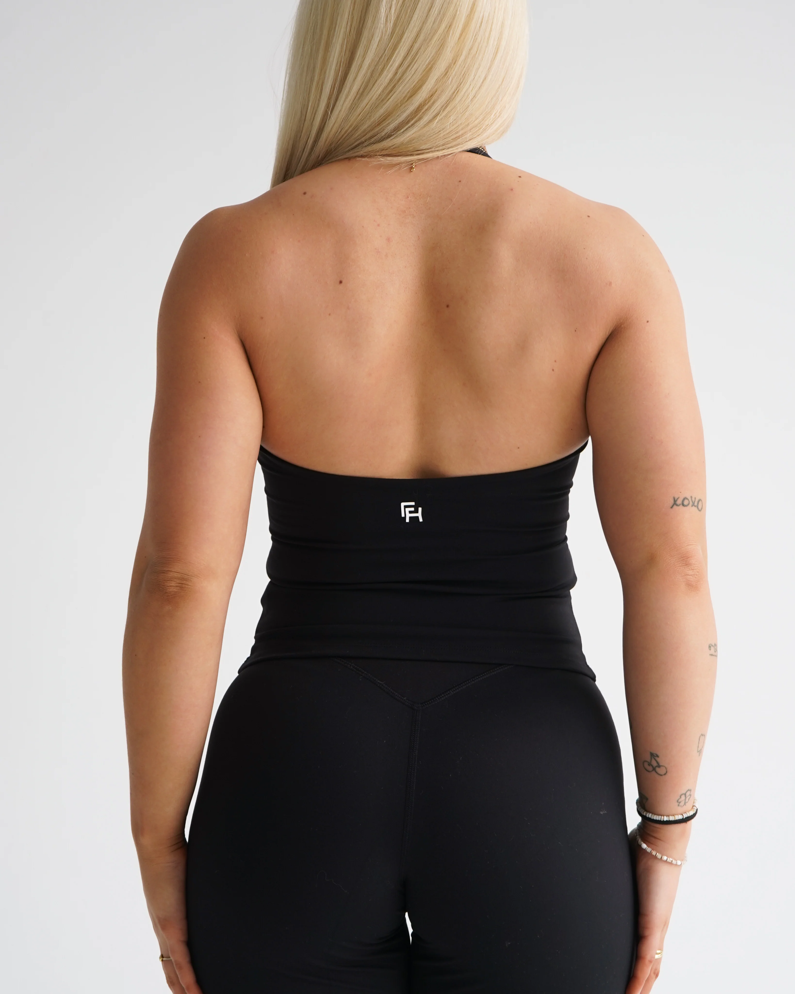 Hatha V-Neck Halter Tank - Black - Image 3