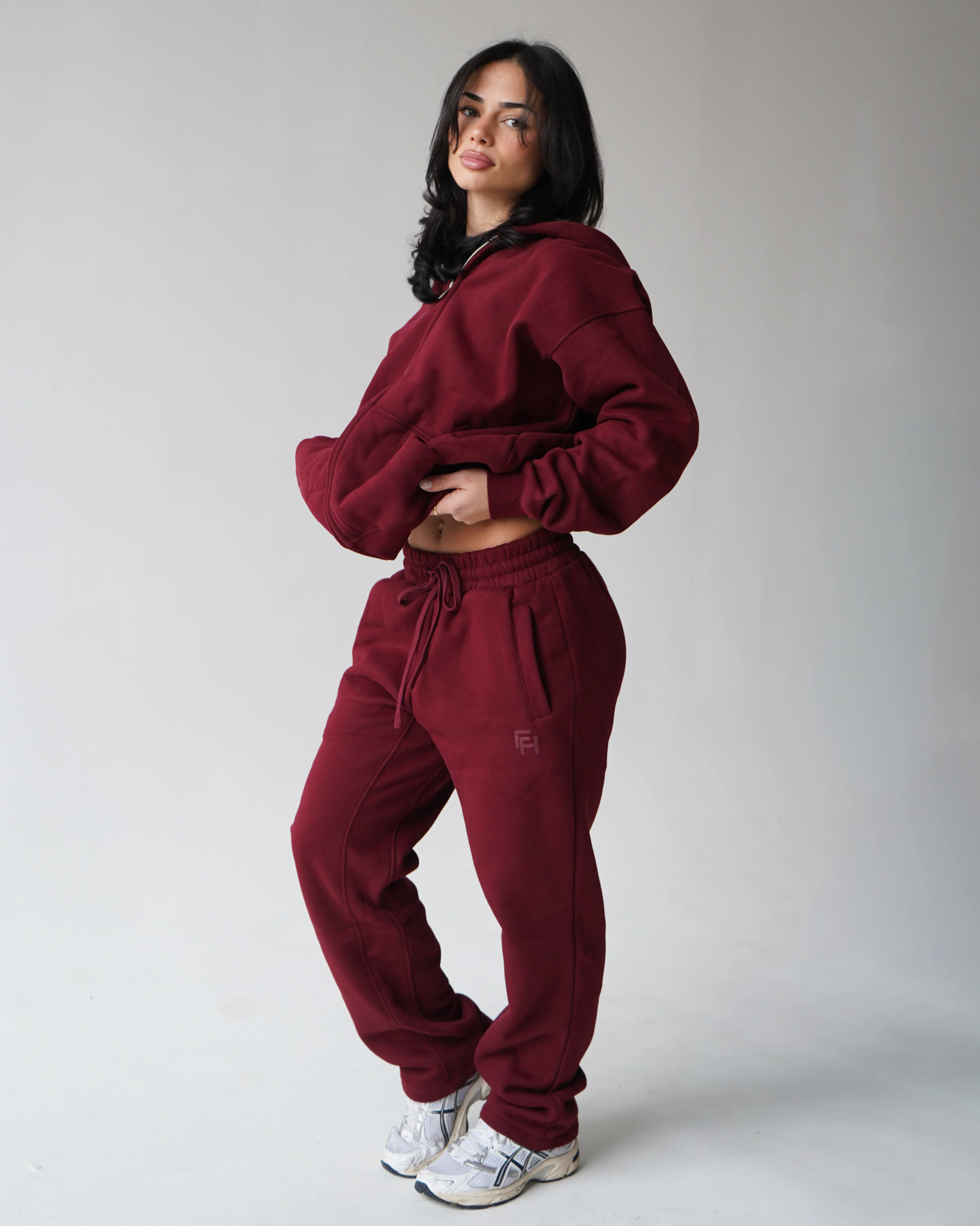 Reset Straight-Leg Sweatpants - Burgundy - Image 3