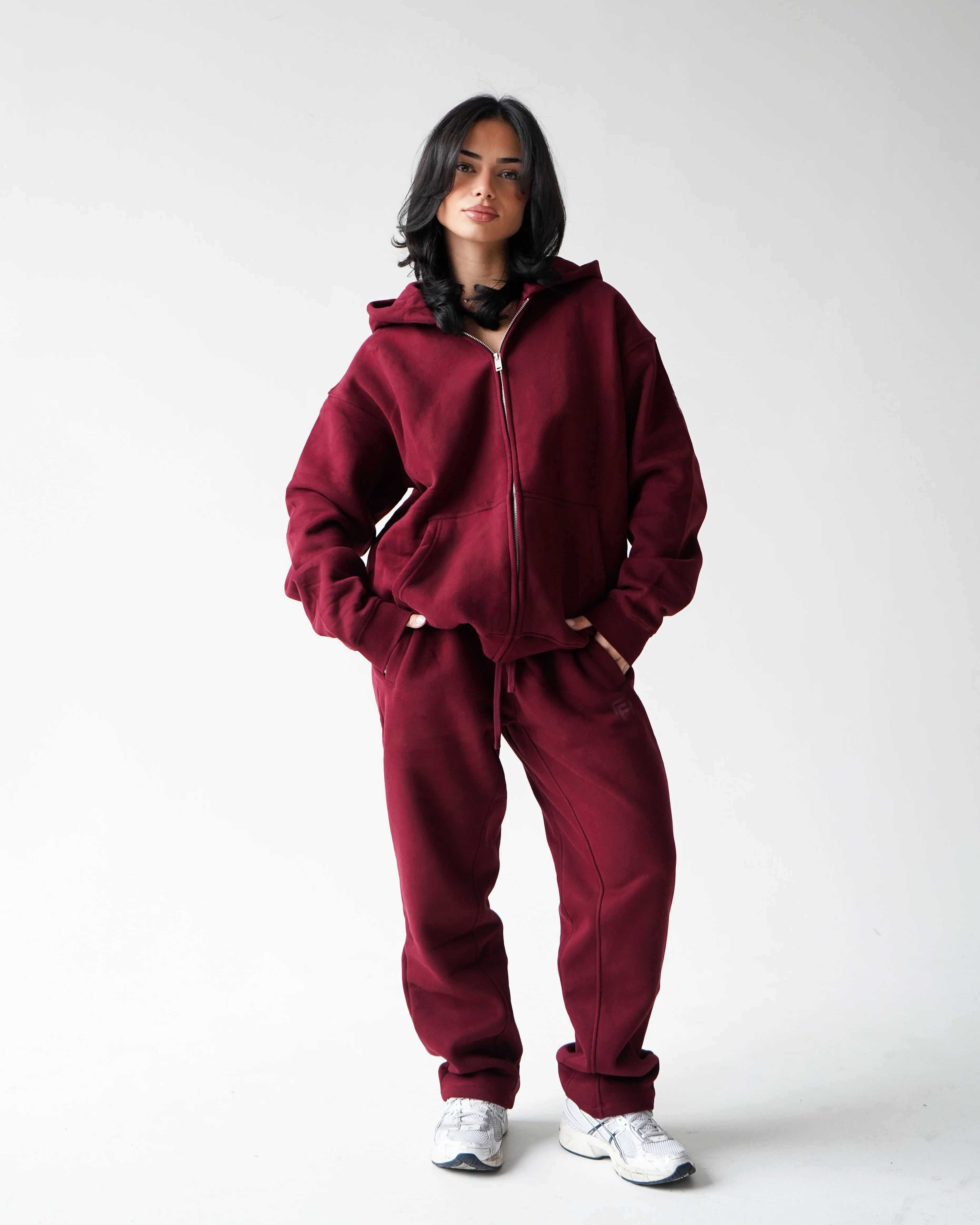 Reset Straight-Leg Sweatpants - Burgundy - Image 4