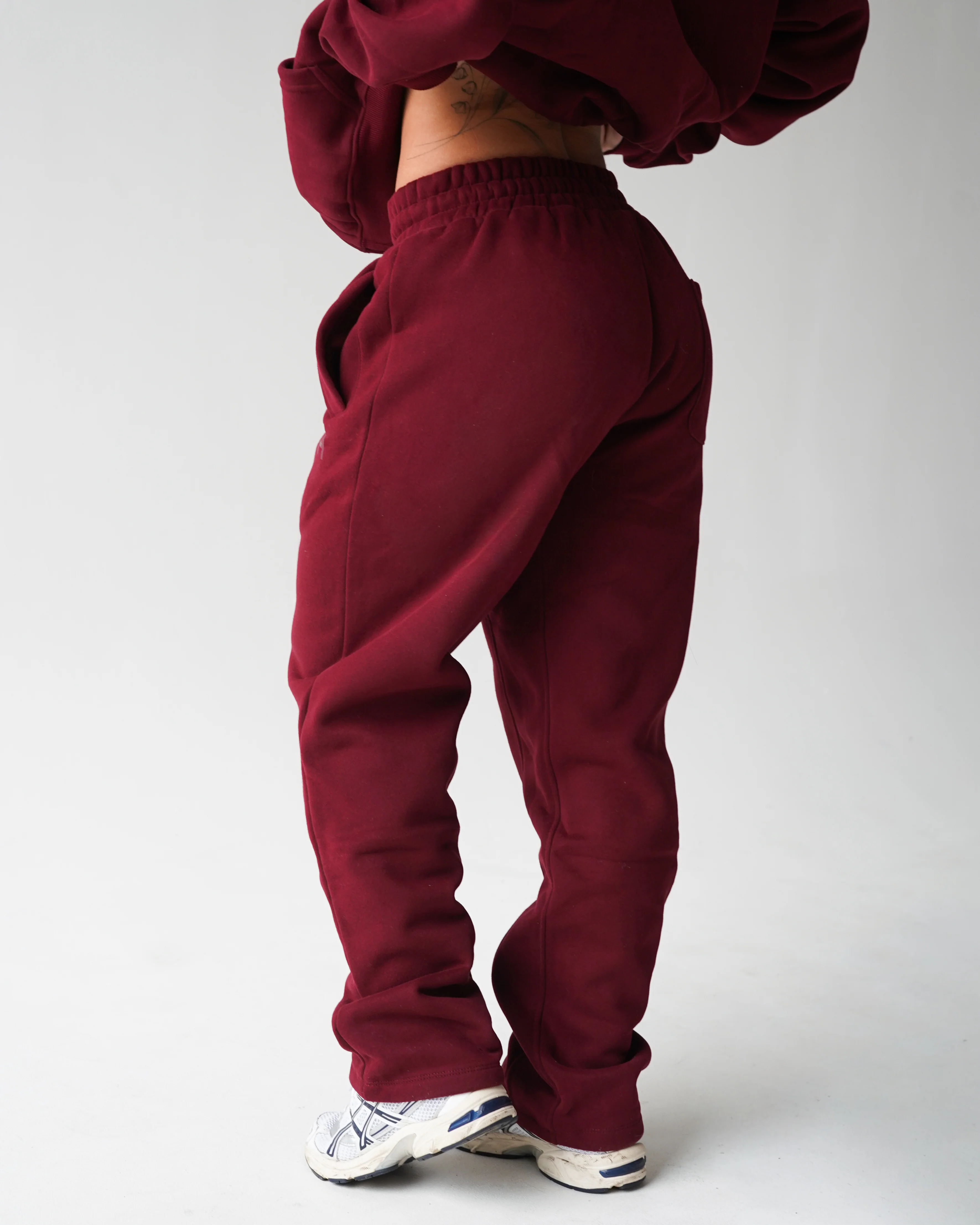 Reset Straight-Leg Sweatpants - Burgundy - Image 5