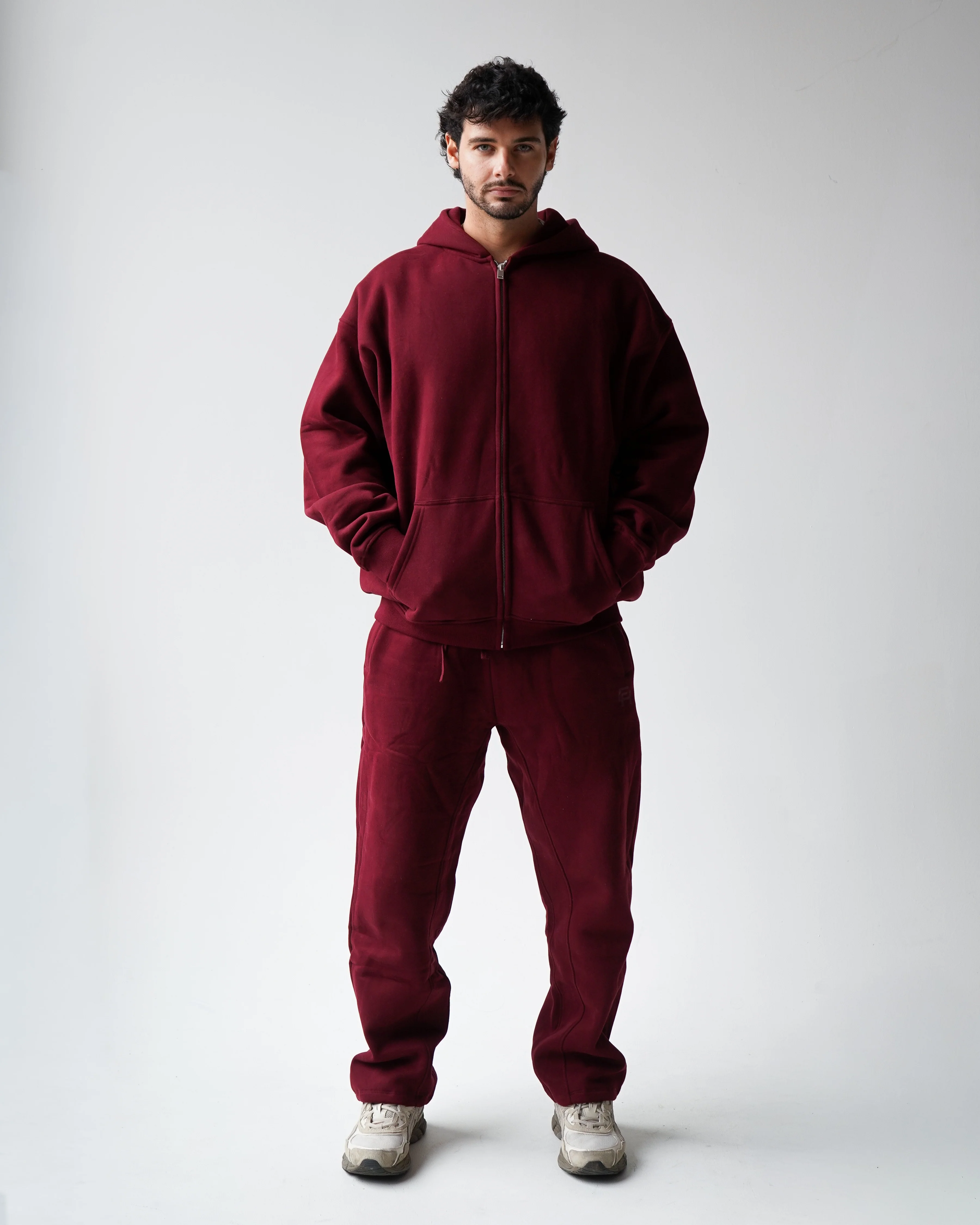 Reset Straight-Leg Sweatpants - Burgundy - Image 3