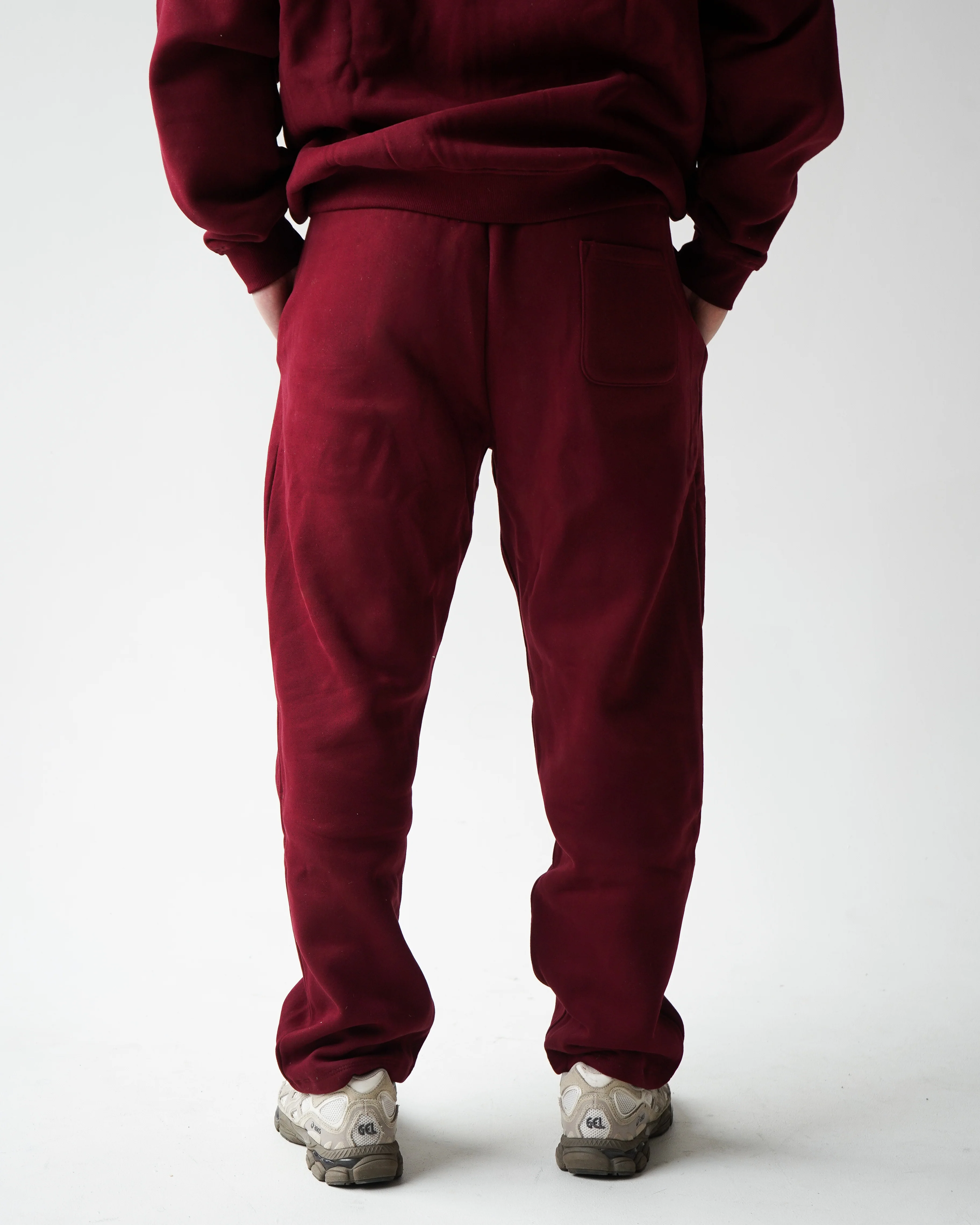 Reset Straight-Leg Sweatpants - Burgundy - Image 4