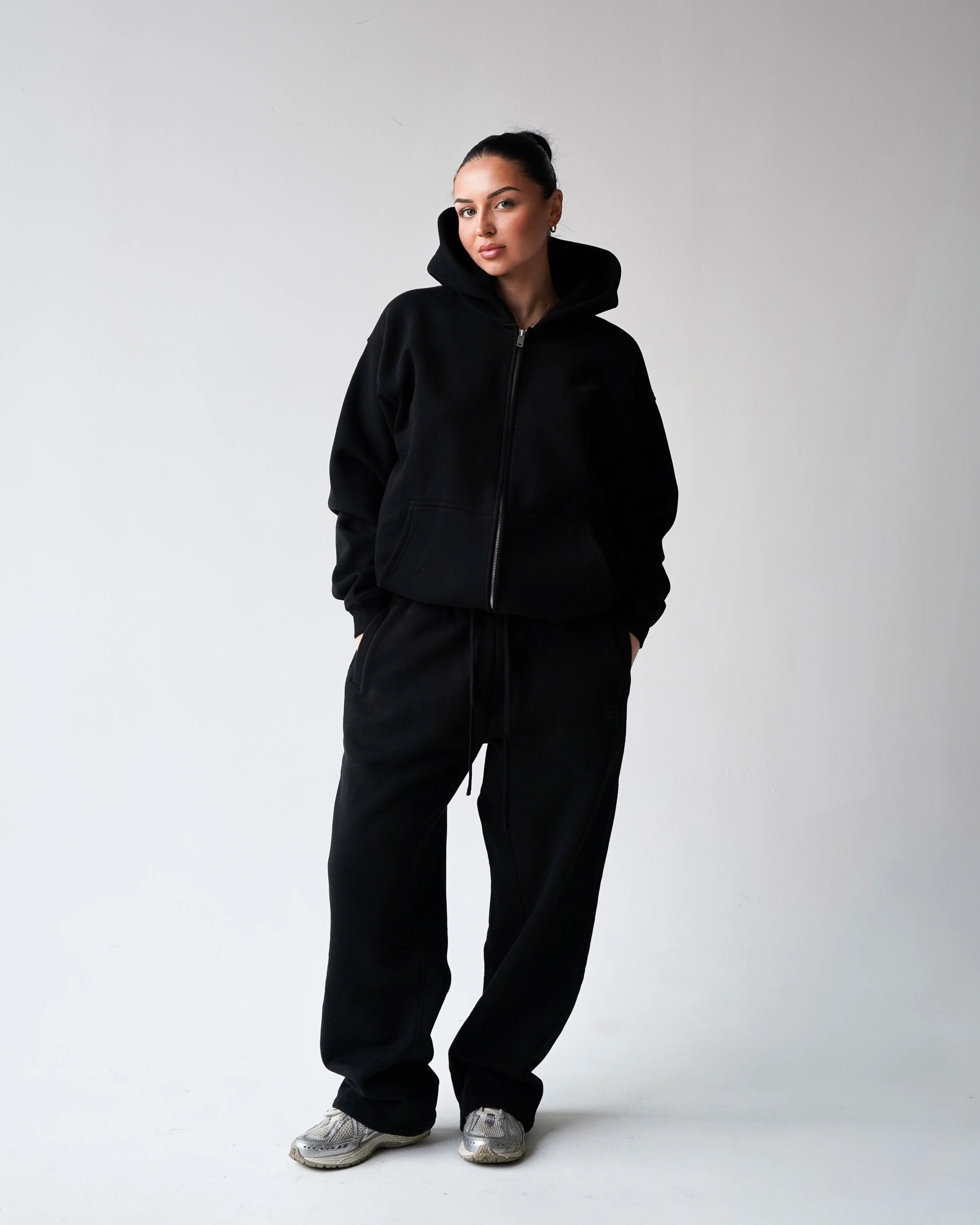 Reset Zip-Up Hoodie - Black - Image 4