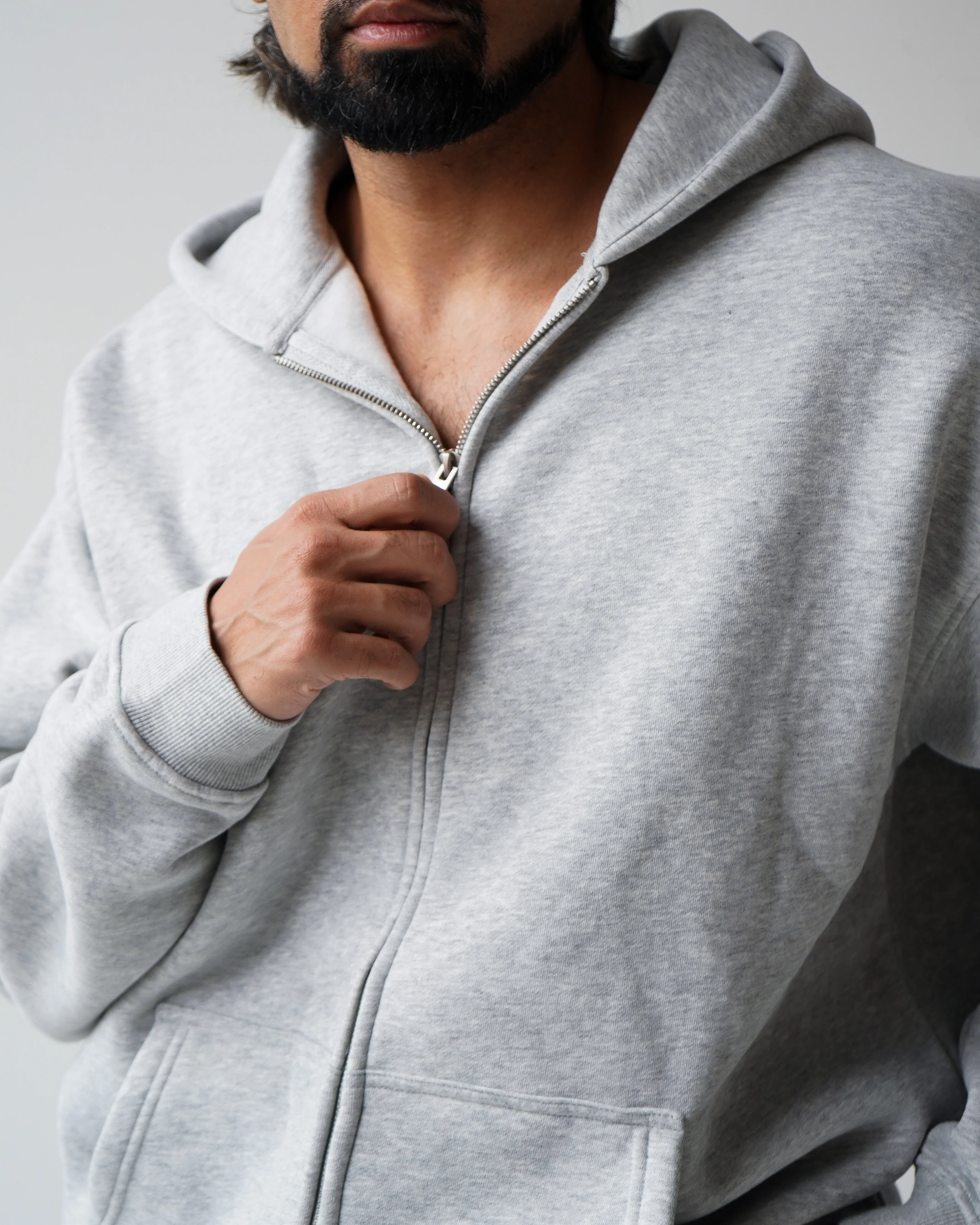Reset Zip-Up Hoodie - Heather Gray - Image 3