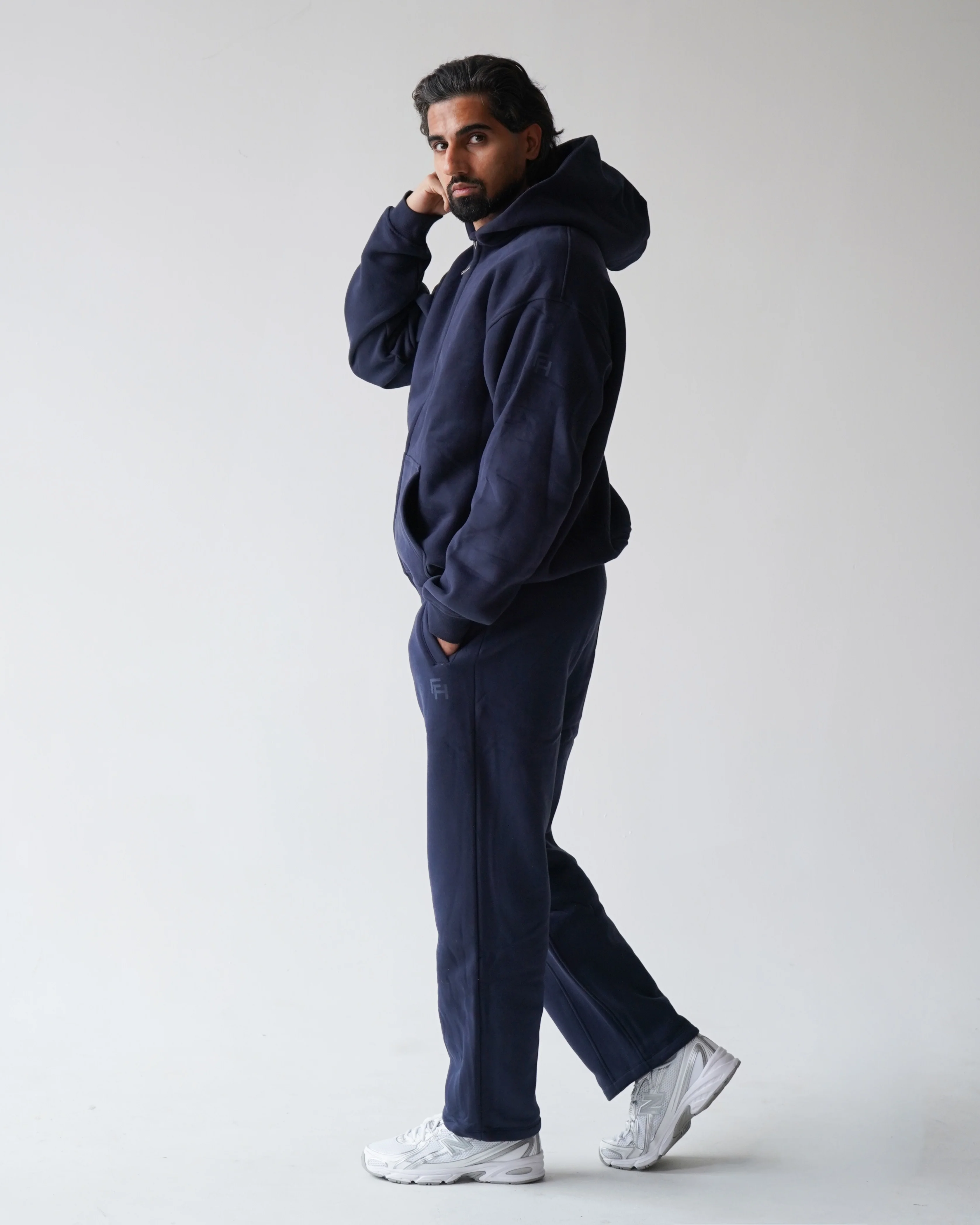 Reset Zip-Up Hoodie - Navy - Image 4