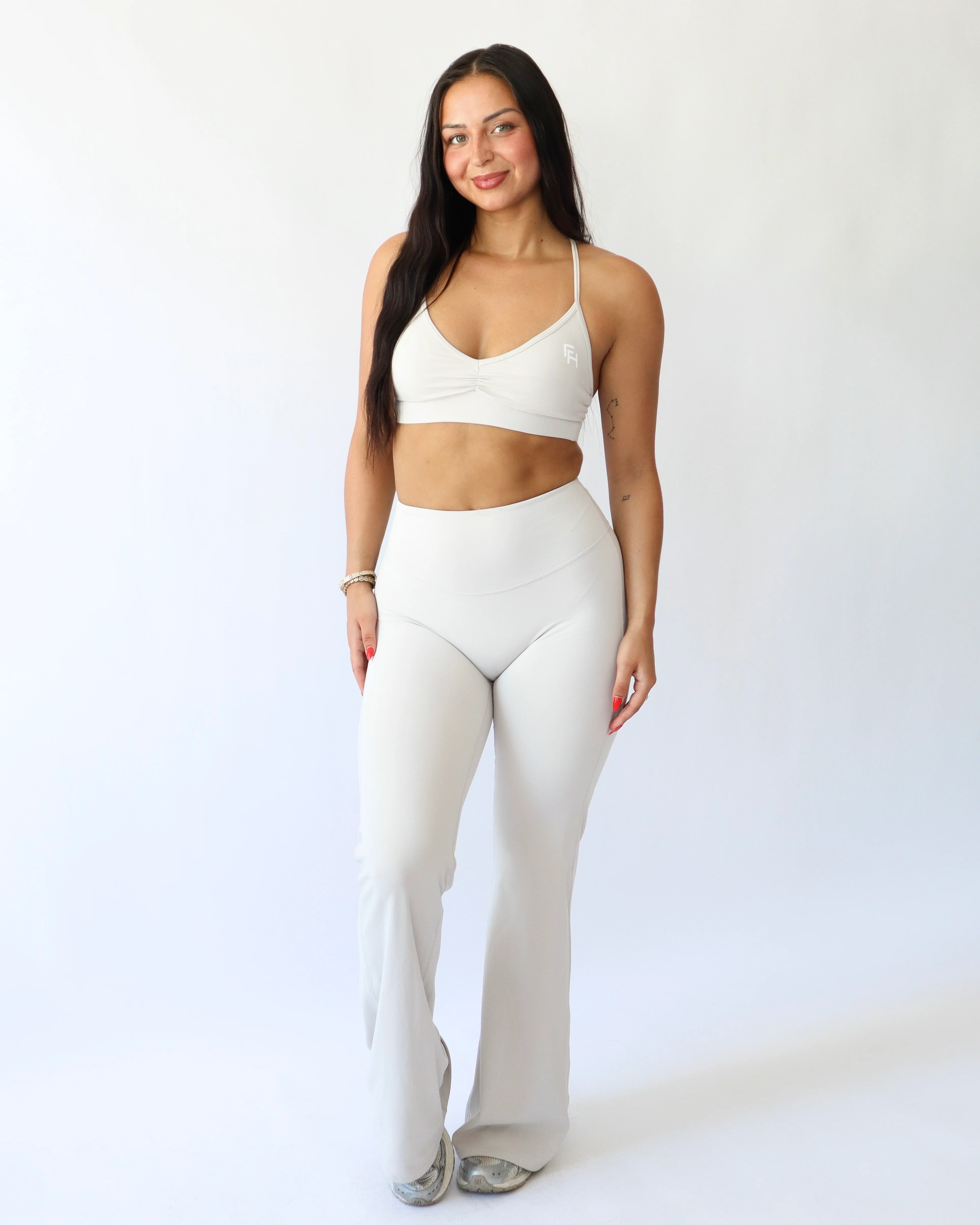 UltraSoft Mid Rise Flare Leggings  - Buttercream - Image 4